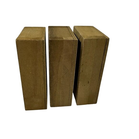 Rustic Wooden Block Signs 5in Farmhouse Primitive Tabletop Decor Accent Neutral - Picture 4 of 10